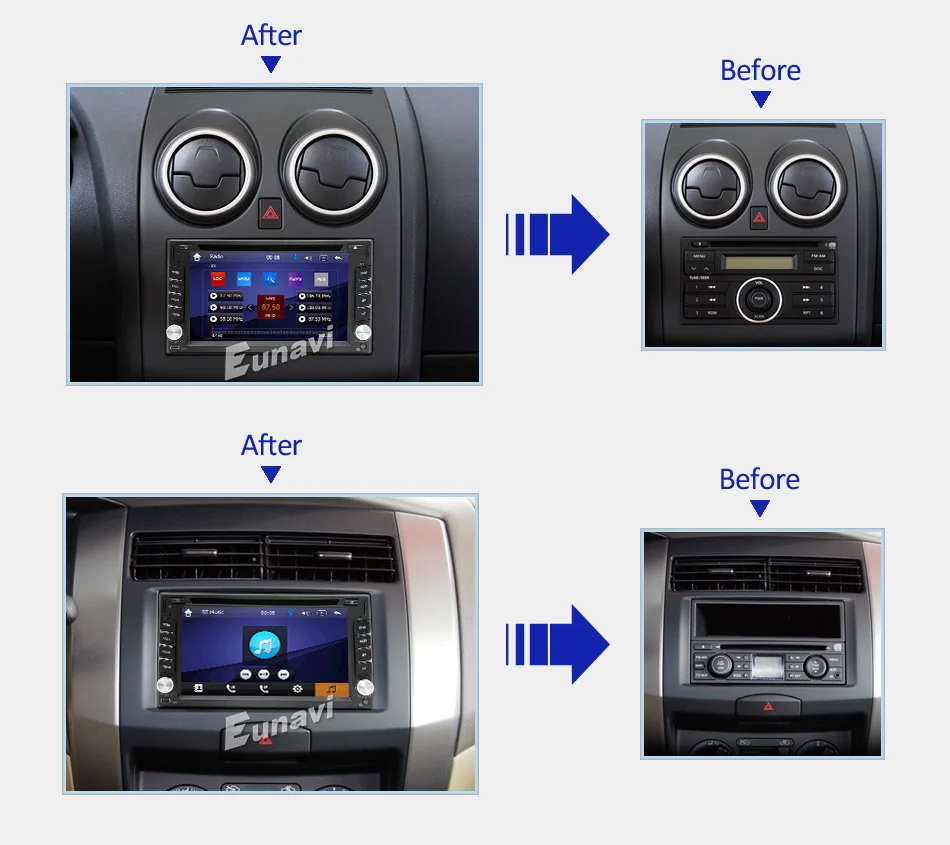 Top 2019 New Eunavi 2 Din Car Dvd Bluetooth Usb/tf Fm Aux Input Radio Mp5 Player Multimedia Entertainment With Hd Rear View Camera 18