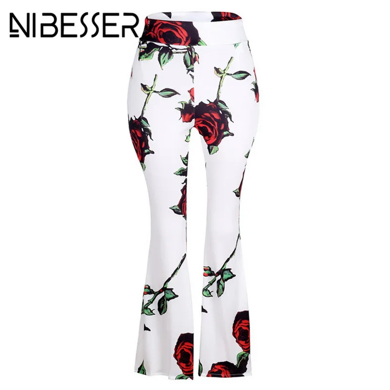 NIBESSER Women Floral Print Leggings 2018 New Fashion High