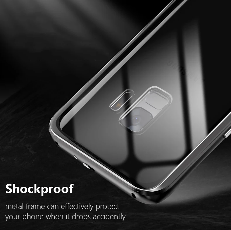 LUPHIE для samsung Galaxy S9 чехол Роскошный Жесткий металлический алюминиевый прозрачный закаленное стекло задняя крышка чехол для телефона для S9 Plus