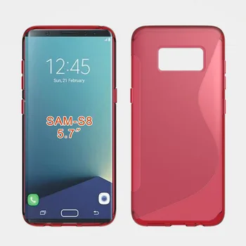 

Free Shipping 100pcs/lot gligle S-line Soft TPU Silicon Skin Case for Samsung Galaxy S8 Cover Case