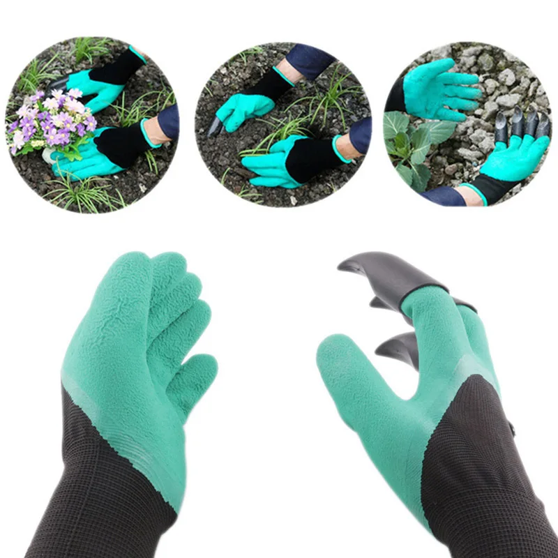 Image 2017 hot rubber garden gloves safety gardening gloves for soil flip man moman protection hand garden tools supplies products