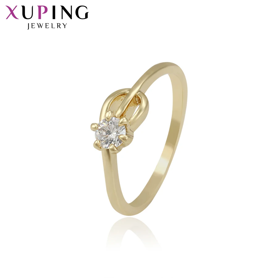 

Xuping Fashion Luxury Ring Popular Charm Style for Women Light Yellow Gold Color Plated Rings Jewelry Christmas Gift S78,7-14928