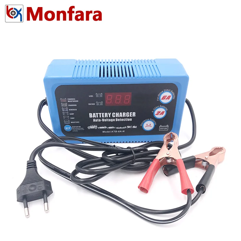 6V//12V//24V 2A//3A//6A Car Lead Acid Battery Charger For Motorcycle Intelligent