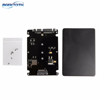 

New B+M Key Socket 2 M.2 NGFF (SATA) SSD to 2.5 SATA Adapter Card with Case New Feb5
