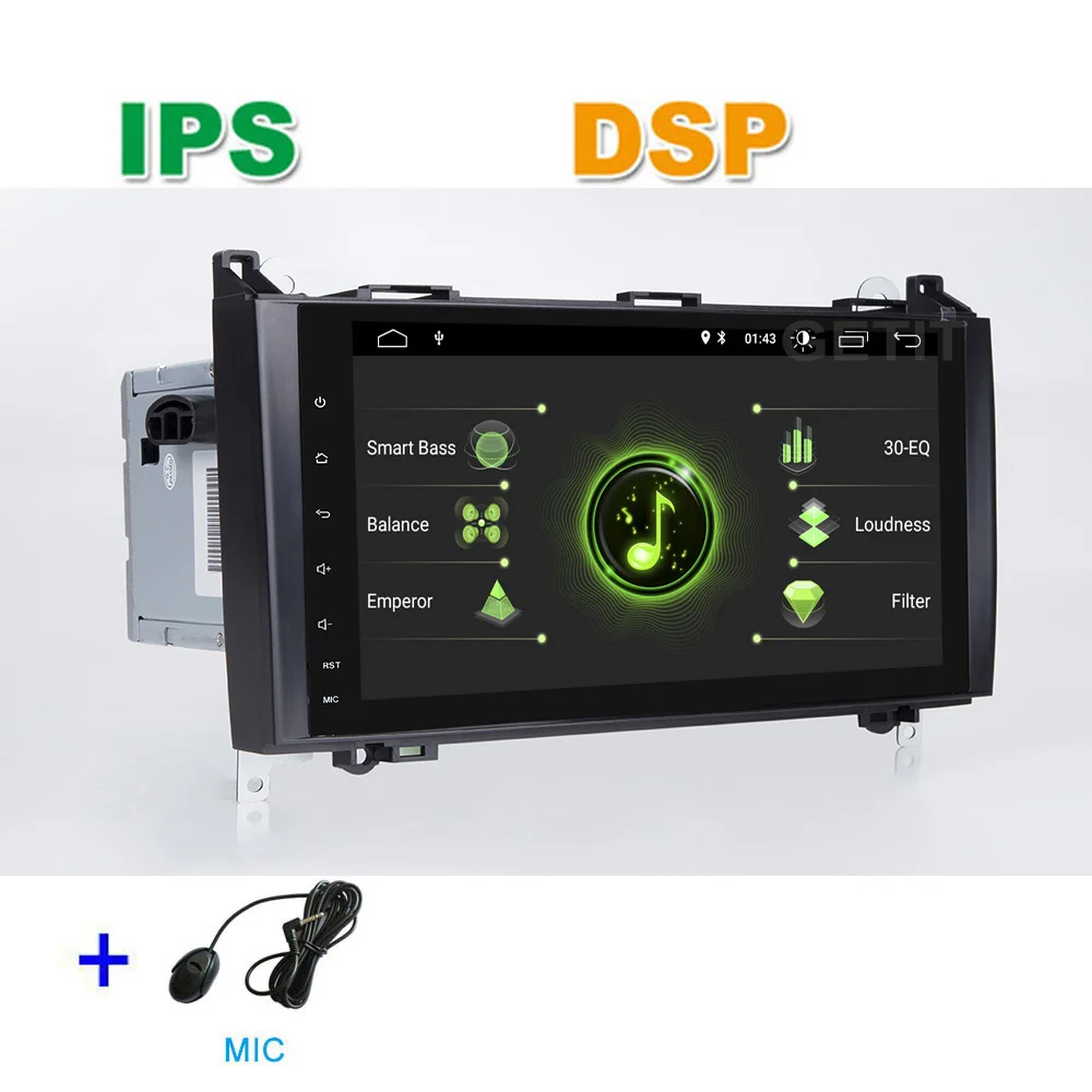 DSP Android 10 Автомагнитола Стерео gps головное устройство для Mercedes Benz B200 W169 W245 Viano Vito W639 Sprinter W906 - Цвет: DSP - MIC