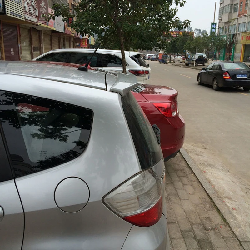 

For Honda Fit Jazz Spoiler 2008 2009 2010 2011 2012 2013 Auto Tail Wing Decoration ABS Plastic Unpainted Rear Trunk Roof Spoiler