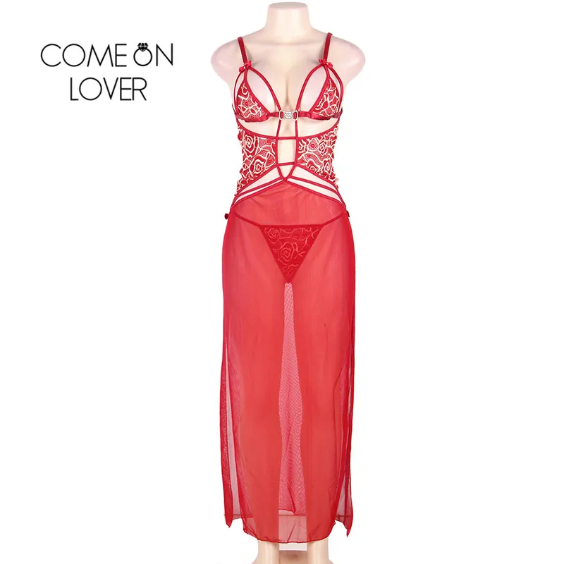 Comeonlover Ropa Intima De Mujer Erotica y Сексуальная повязка красная Lenceria Sexi Большие размеры