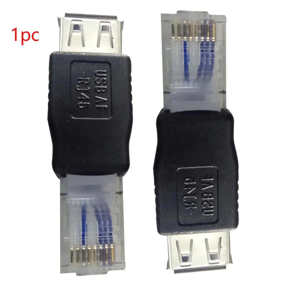 

RJ45 Adapter Lan Network Portable Ethernet Router Plug Interface Device Male To Female USB