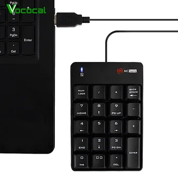 

Vococal Mini Wired 19 Keys USB Numeric Keypad Keyboard Numpad for iMac Mac Book Air MacBook Pro New Version Computer Laptop