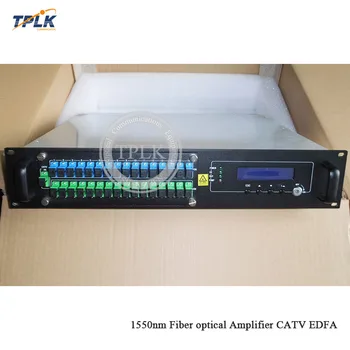 

2U/80W 16port 20/21dbm 1550nm CATV EDFA 1550nm fiber optical Amplitfier WDM CATV EDFA SC/APC -SC/UPC connector high quality