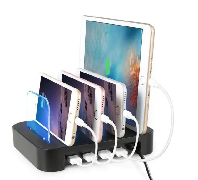4 порта USB концентратор универсальное многофункциональное устройство зарядная станция быстрое зарядное устройство док-станция 24 Вт для iPhone iPad samsung Galaxy LG планшетный ПК