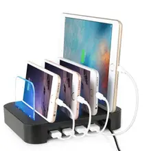4 порта USB концентратор универсальное многофункциональное устройство зарядная станция быстрое зарядное устройство док-станция 24 Вт для iPhone iPad samsung Galaxy LG планшетный ПК