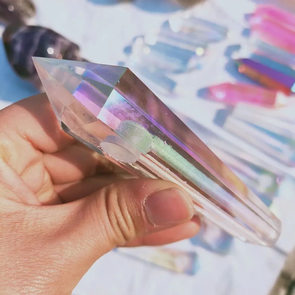 Дропшиппинг аура Ангел кристаллическая трубка красочные кварцевые держатели для сигарет с фильтром и щеткой
