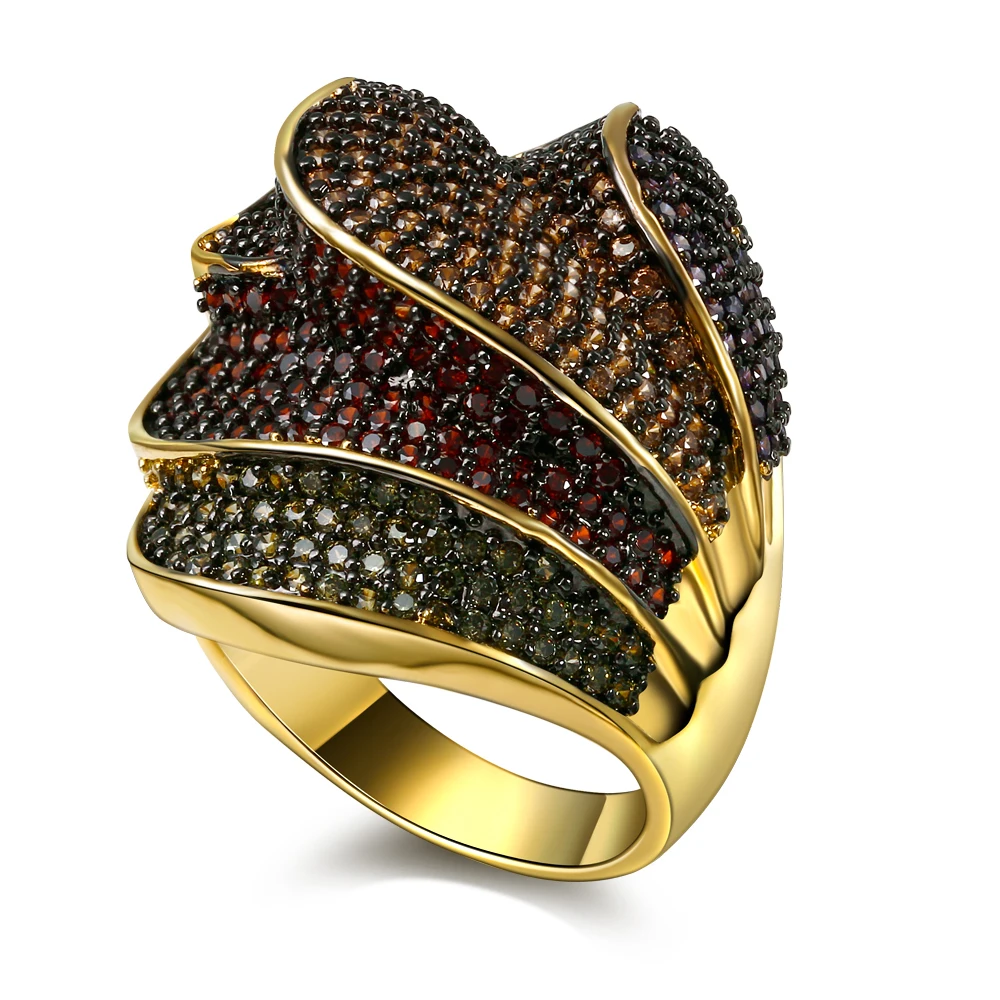Nice Looking Fashion Women Rings Beautiful 4 Layers Multi Colors