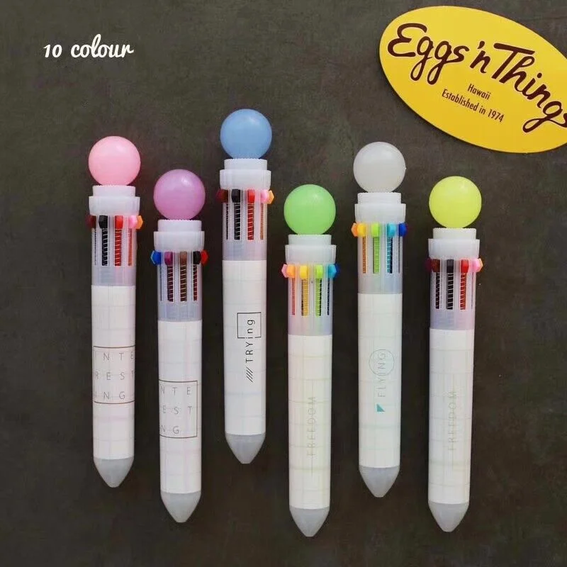 

18 pcs/Lot Multi color pen 0.5mm Novelty Jelly ballpoints Cute Stationery items Office School supplies Material escolar FB151