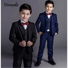4 предмета; ; строгие костюмы для мальчиков; однотонная однобортная Одежда для маленьких мальчиков; куртка на плоской подошве для малышей; блейзер для детей