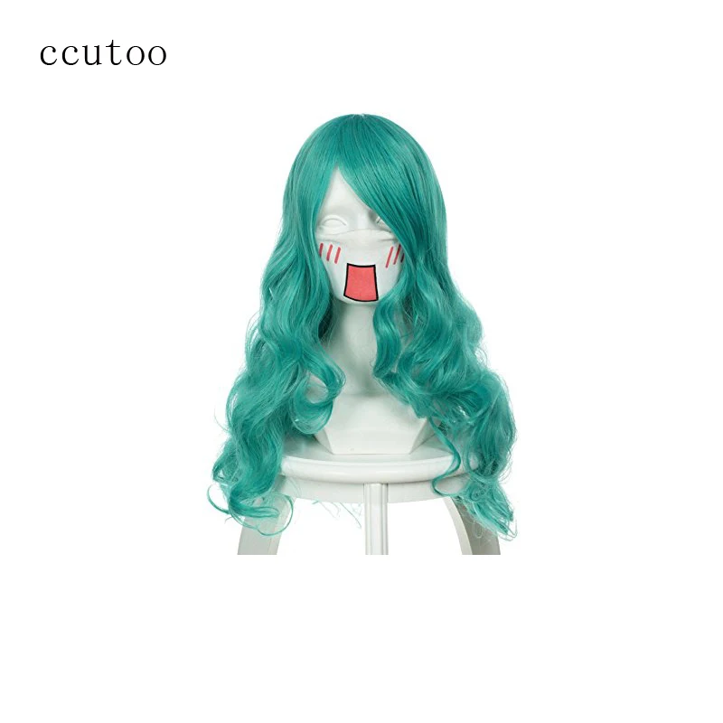 Ccutoo-Perruque synthétique Sailor Moon Neptune Kaiou Michiru, 26 pouces, chevelure longue et bouclée verte, pour cosplay 02/10/2018