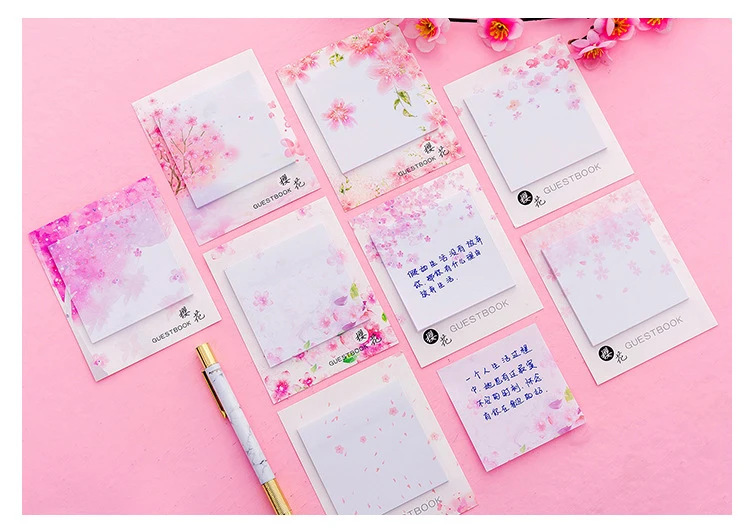 CXZY Sakura sticky note kawaii index Блокнот записная книжка планировщик наклейка Скрапбукинг офисный список маскирующие почтовые принадлежности 3B835