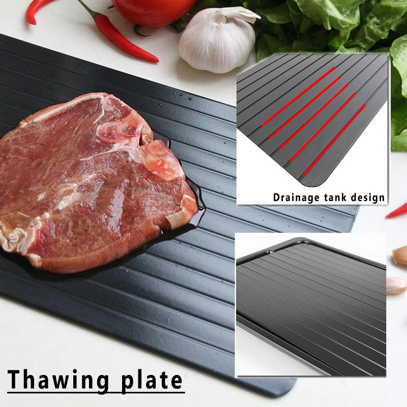 

Fast Defrosting Meat Tray Chopping Board Rapid Safety Thawing Tray Quick Thawing Plate For Frozen Food Meat Kitchen Tool