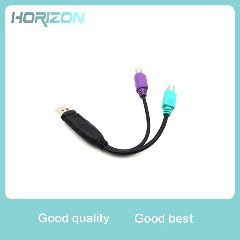 

1pcs New Dual Male to Female Cable Adapter Converter PC Keyboard Mouse