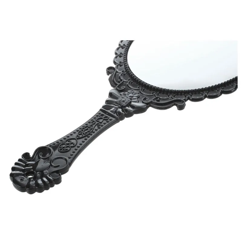 Зеркало для макияжа с ручкой в стиле ретро, портативное кружевное ручное зеркало для макияжа, косметическое средство
