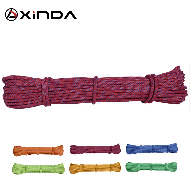 Escalada 10 m Paracord تسلق الصخور حبل اكسسوارات الحبل 6mm القطر 5KN عالية القوة Paracord حبل إنقاذ بقاء