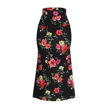 Женская юбка Русалка Цветок Bohe юбка высокая талия длинная тонкая юбка сексуальная макси юбка Зимняя женская мода юбки jupe femme