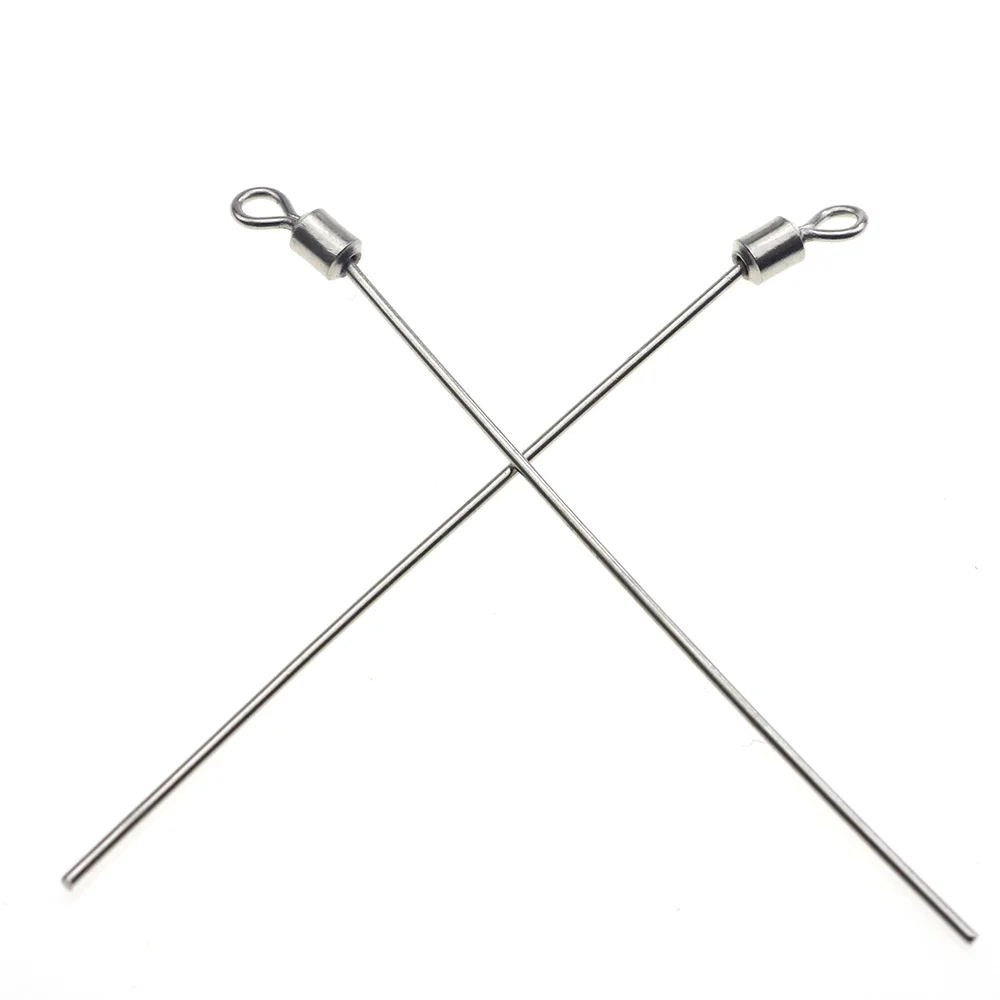 

Rompin 20pcs/bag Long Pole Swivel brass rolling swivel with long pole for sports fishing fishing tackle fishing accessories