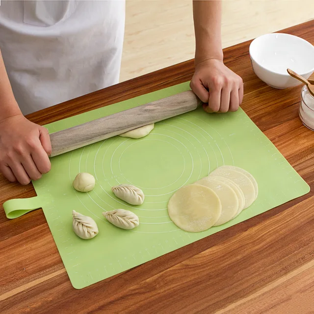 Kreatif Silicone Kneading Pad Dengan Skala Lembar Papan Pastry Kreatif Silicone Kneading Pad Dengan Skala Lembar Papan Pastry Gulung Cut Mat Baking Peralatan Rol Dapur