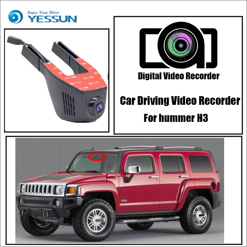 Скрытый Автомобильный видеорегистратор YESSUN для hummer H3 Wifi камера Full HD|dash cam|black boxcar