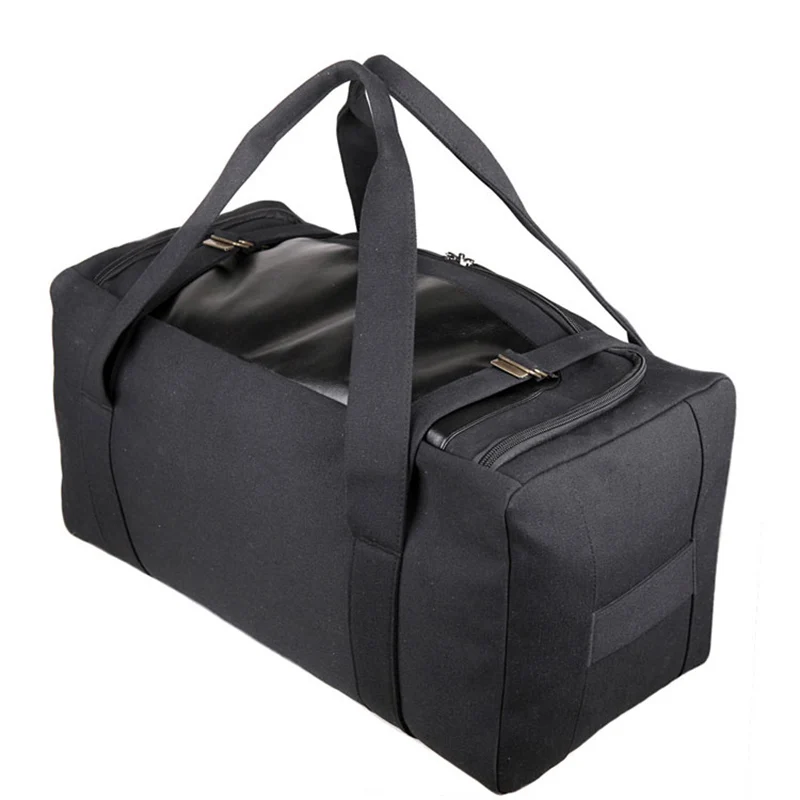 Большая вместительная 80л прочная плотная холщовая дорожная сумка, багажная сумка, мужская сумка, сумка для вещания на молнии