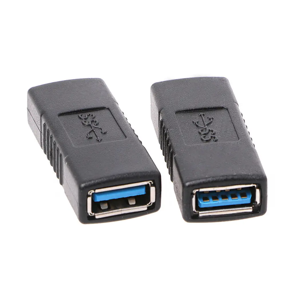 OPQ-2Pcs Usb 3,0 тип A адаптер «Мама-мама» соединитель - Цвет: Black