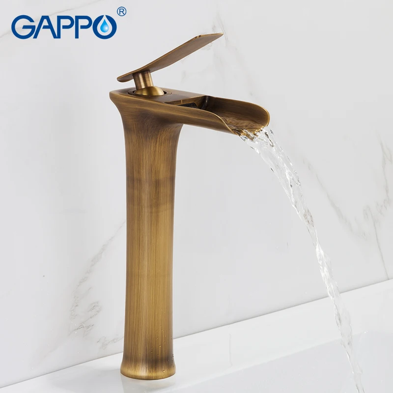 GAPPO смесители для раковины античная латунь кран для раковины смесители Высокий кран для ванной комнаты краны для воды armatur