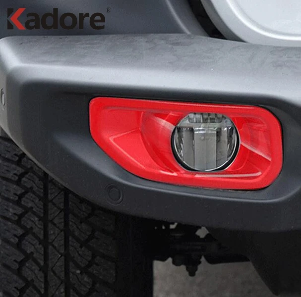 Для Jeep Wrangler SUV 2018 2019 ABS Хромированная передняя фара противотуманная Накладка