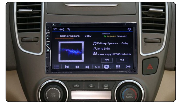 ANLUD Car Monitor DVD GPS MP5 Player 6.95 LCD Touch Screen 2DIN Autoradio In-Dash FM Radio with Remote for Rear View Camera (22)