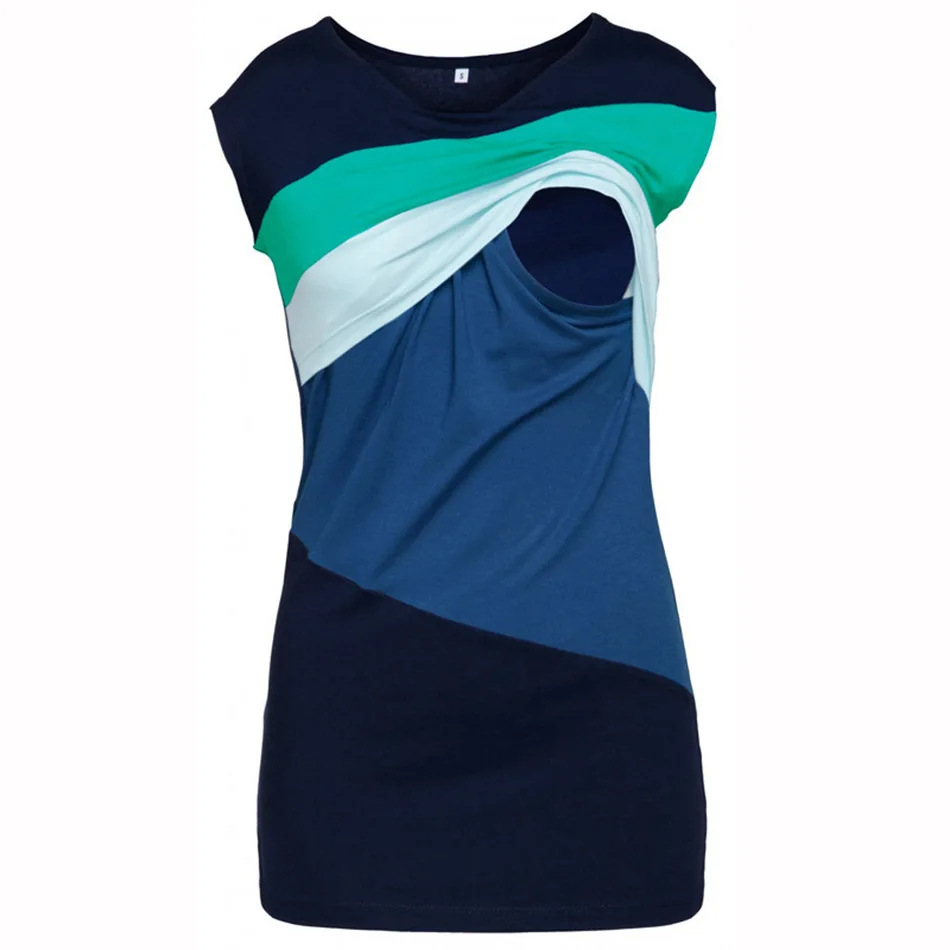 3XL Maternity Nursing Tops Breastfeeding T-shirts For Pregnant Women Lactation Clothes Sleeveless Feeding Vest Pregnancy Tees (5)