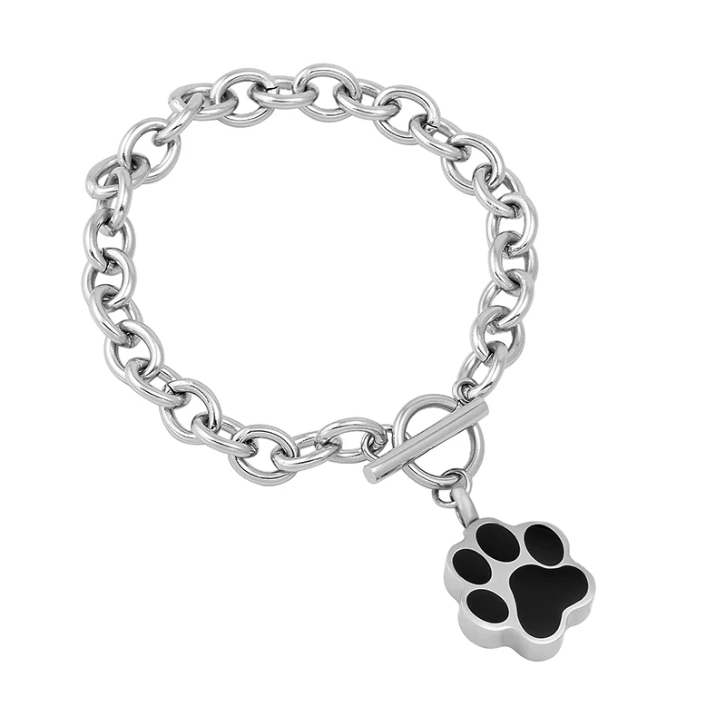 Ijb5067 Stainless Steel Material Link Chain Bracelets Dog/ Cat Paw