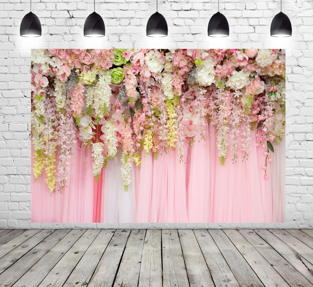 Photography Backdrop Wedding Backdrops Pink Curtain Background
