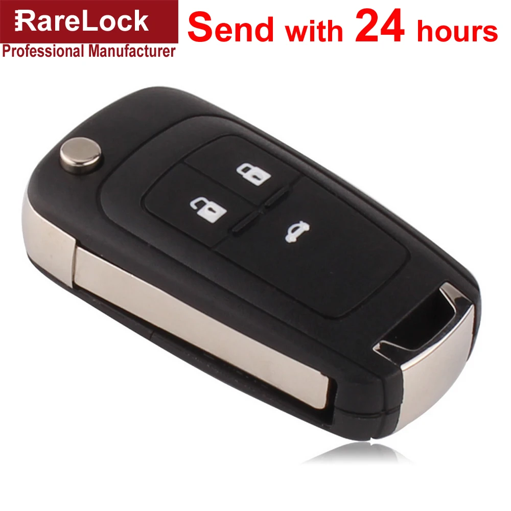 

LHX KEY01 Flip Folding Key Shell for Chevrolet Cruze Remote Key Case Lock Fob 3 Button Uncut Blade for Chevrolet Pick