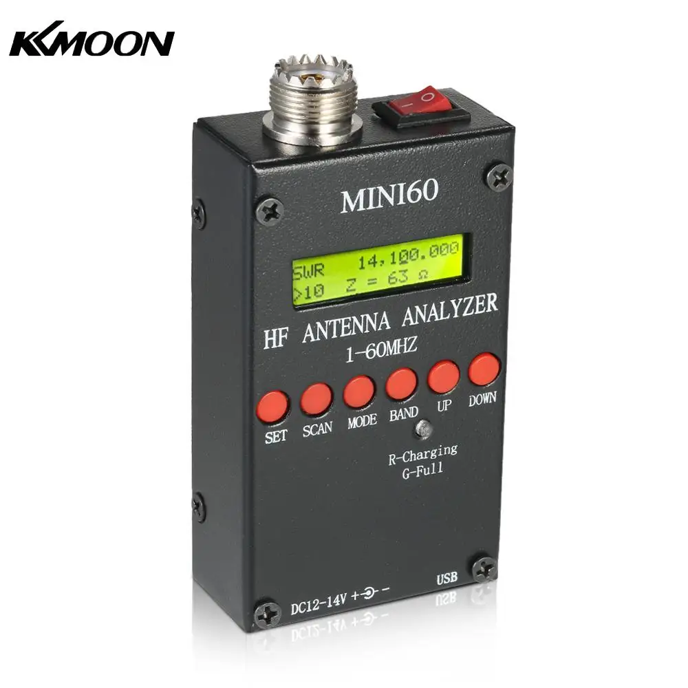 

Mini60 Antenna Analyzer Meter 1-60MHz SARK100 AD9851 HF ANT SWR for Ham Radio Hobbists