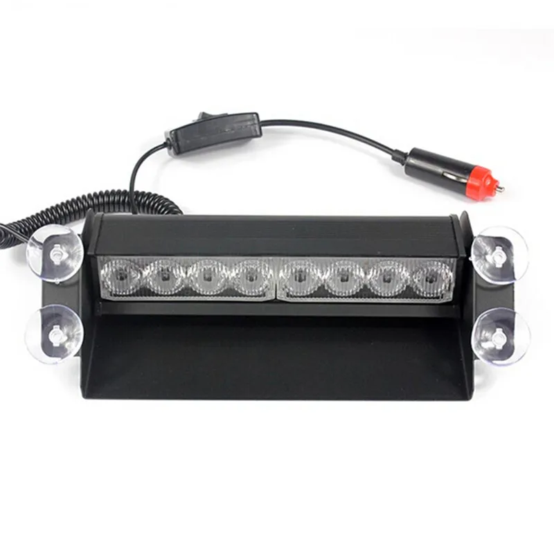 Blanc + Ambre 18/ LED Lumi/ère stroboscopique avec ventouses S/écurit/é de voiture Truck lumi/ère clignotant Signal lampe