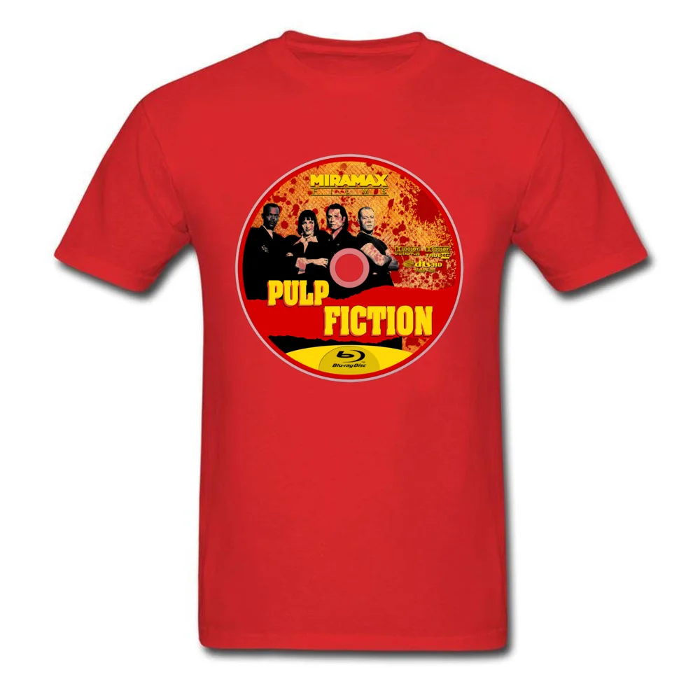 New Arrival Youth T-Shirt O Neck Short Sleeve 100% Cotton Pulp Fiction 7 Tees Fashionable Top T-shirts Wholesale Pulp Fiction 7 red