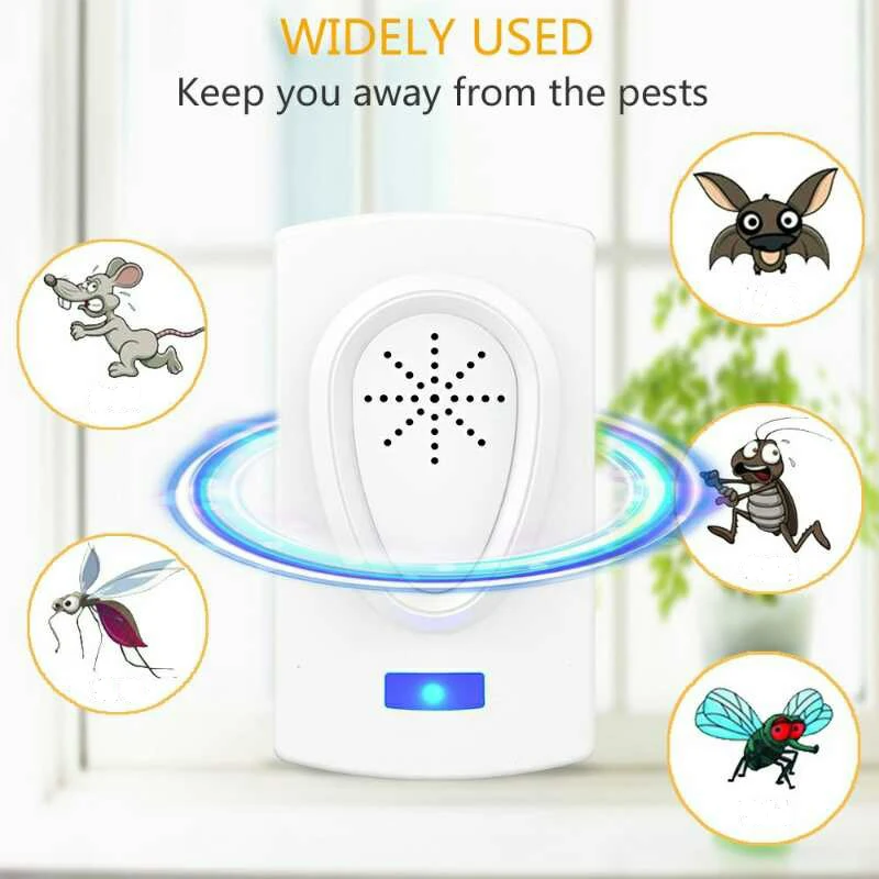 

Ultrasonic Pest Control Mouse Cockroach Spiders Fly Insect Plague Pest Repeller