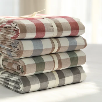 

Extra Soft 100% Washed Cotton Plaid Fitted Sheet Cozy Lightweight Luxury Winter Bed Sheets Belle Collection Queen