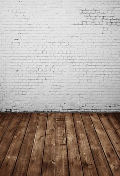 

HUAYI brick room and wooden floor Newborn Backdrop XT4207