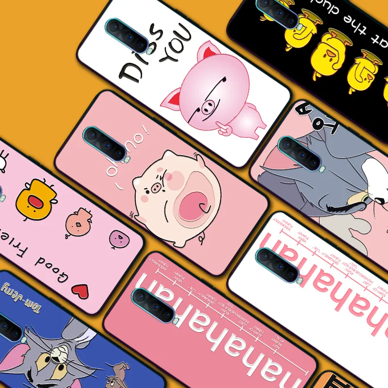 

Cartoon Tom Cat Phone Case For OPPO A1 A83 Cover OPPO A5 A3S F9 A7X K1 R15 R17 Case Good 3D Silicone Covers For OPPO R17 Pro