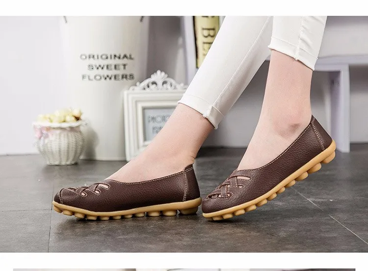 Hot Sale 2016 Spring New PU Leather Woman Flats Moccasins Comfortable Woman Shoes Cut-outs Leisure Flat Woman Casual Shoes ST181 (37)