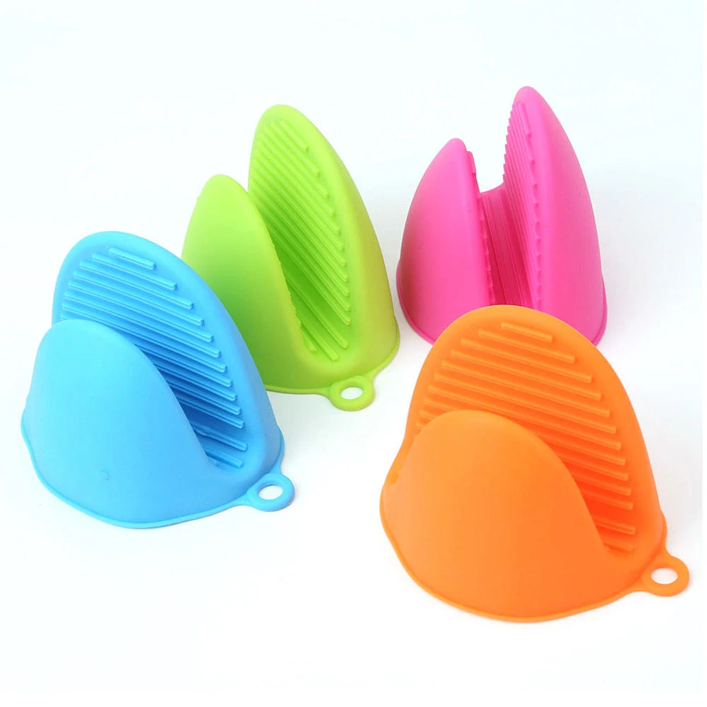 Kitchen Heat Resistant Silicone Oven Pot Dish Clip Glove Hand Cover Protector Set