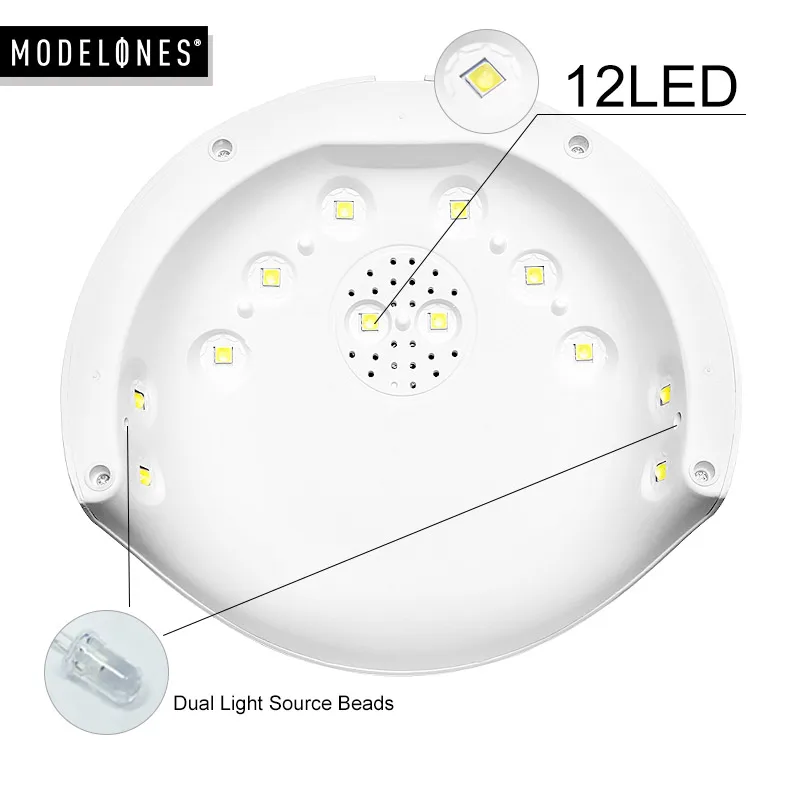  Modelones Z10 24W Smart Sensor UV Nail Lamp Nail Dryer Machine For Gel 12LEDs USB Cable Nail Dryer 