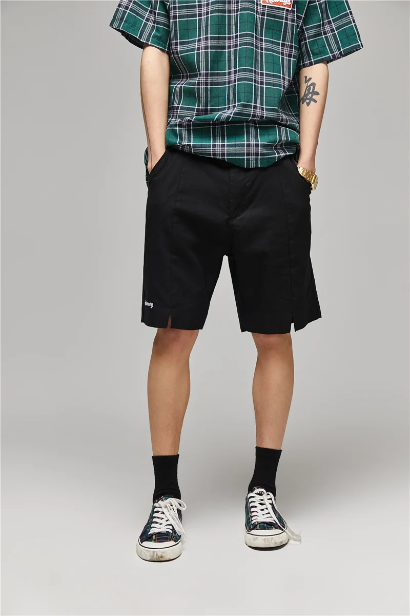 Новые летние повседневное простой прямой для мужчин шорты для женщин гонконг стиль Японский ins универсальные короткие штаны